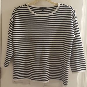 Eileen Fisher Striped Silk Blend Sweater